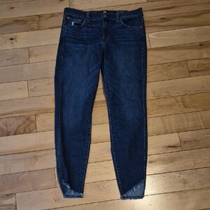 7 For All Mankind Women's Size 27 Dark Blue Skinny Ankle Jeans